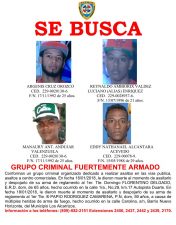 PolicíaRD busca grupo criminal fuertemente armado por muerte de agentes