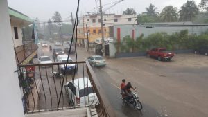 Fuertes lluvias en Santiago