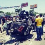 Una mujer muerta y otros dos en estado delicado en accidente de tránsito en la autopista Duarte