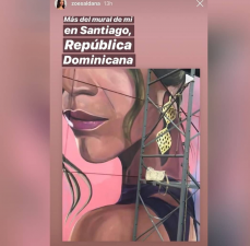 Zoe Saldaña reacciona feliz tras conocer que su rostro se encuentra en mural de Santiago wow qué honor dijo la actriz